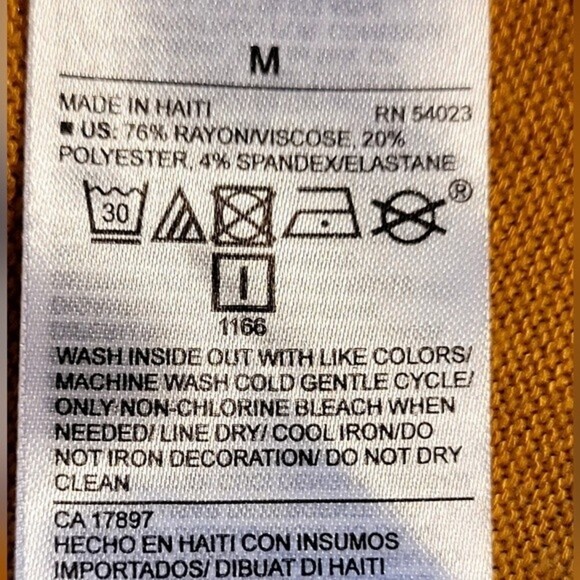 Old Navy, LongSleeve VNeck Sweater Size Medium Gold Color - Picture 5 of 5